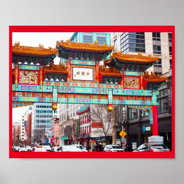 Poster Chinatown em Washington DC. (Frente)