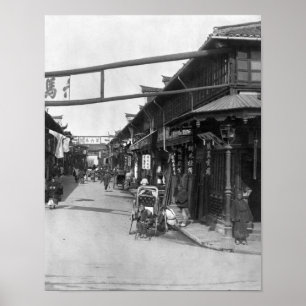 Poster Chinatown em Xangai, final do século XIX