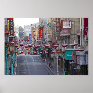 Poster Chinatown na Grant Street em São Francisco,