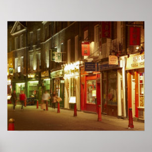 Pôster Chinatown, Soho, London, England, Reino Unido
