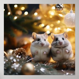 Poster Chinchillas bonitas de Natal