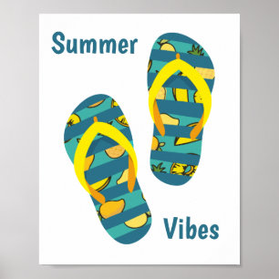 Poster Chinelos de Summer Vibes