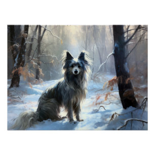 Pôster Chinês Pinto Que Neve Natal