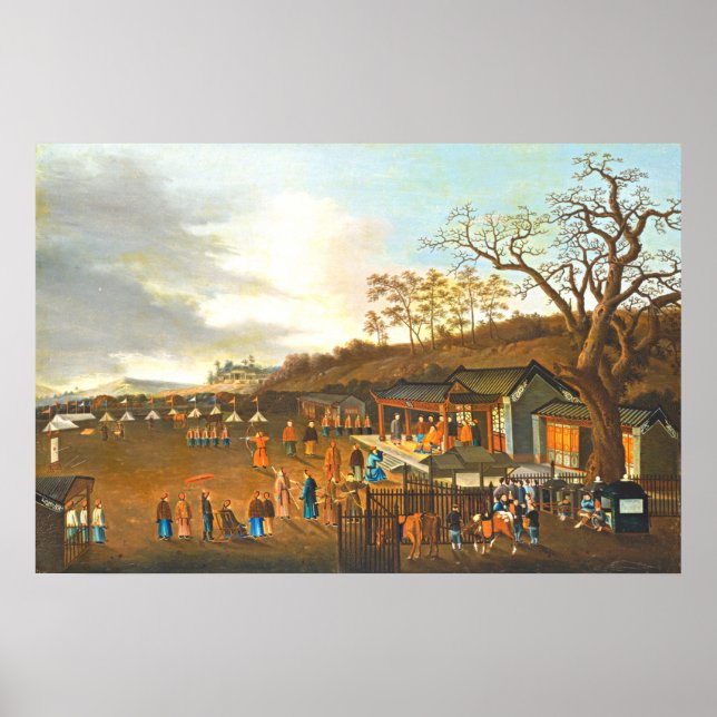 Poster Chinês Qing Dinastia Procissão de Belas Artes Post (Frente)