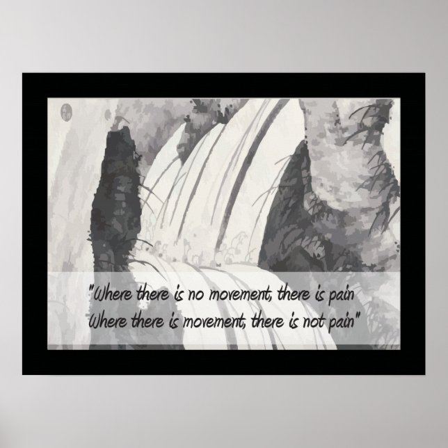 Pôster Chinês tradicional dizendo dor (Frente)