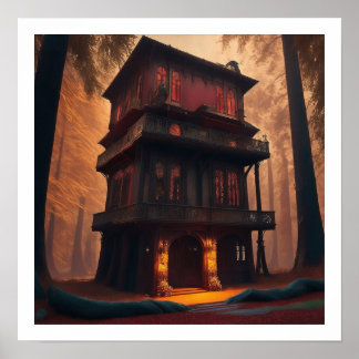 Poster Chinese maison illustration Matt 