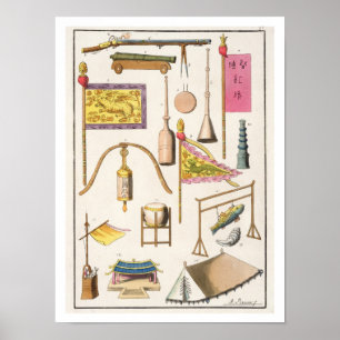 Poster Chinese military equipment, illustration from 'Le