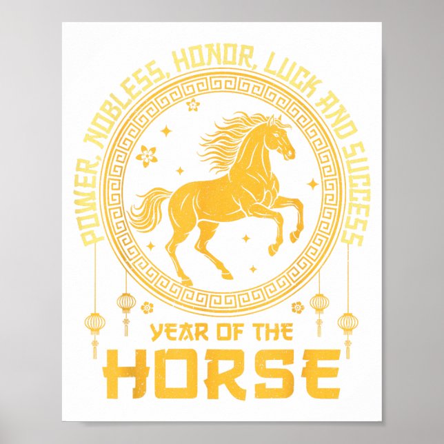 Poster Chinese New Year 2026 Horse Happy Chinese New Year (Frente)