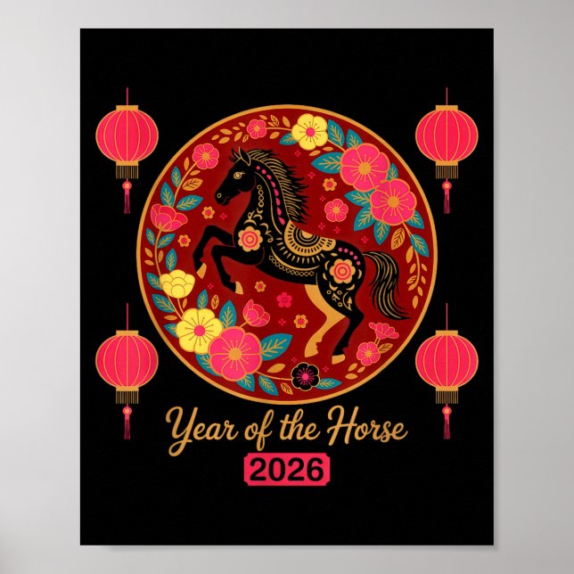 Poster Chinese New Year 2026 Year Of-the Horse  (Frente)