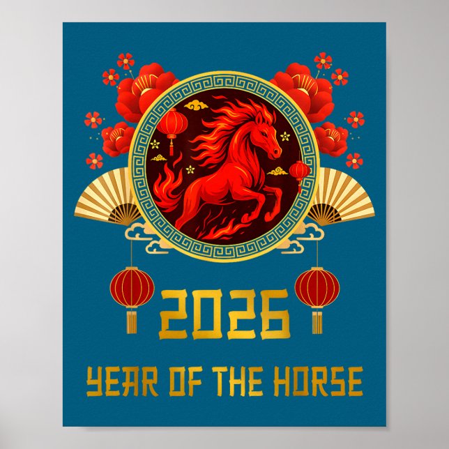 Poster Chinese New Year 2026 Year Of The Horse  (Frente)