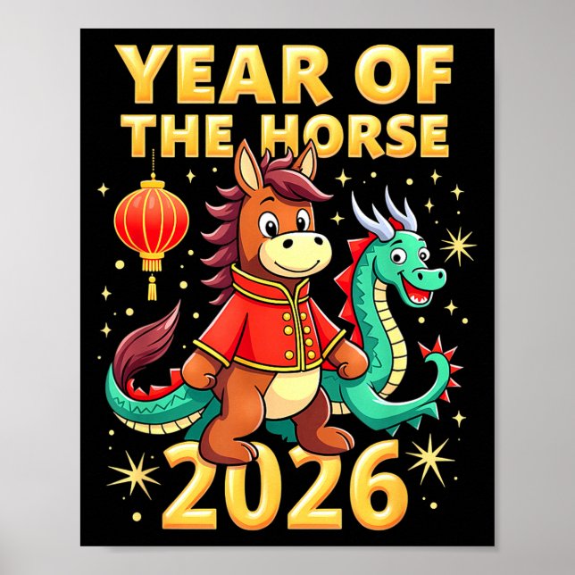 Poster Chinese New Year 2026 Year Of The Horse  (Frente)