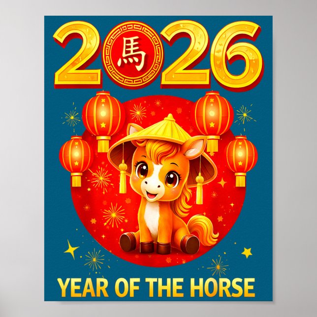 Poster Chinese New Year 2026 Year Of The Horse  (Frente)