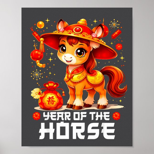 Poster Chinese New Year 2026 Year Of The Horse  (Frente)
