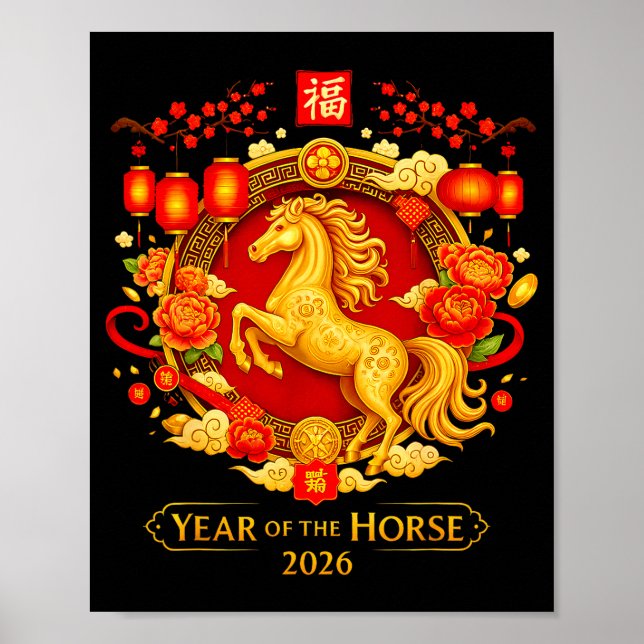 Poster Chinese New Year 2026 Year Of The Horse  (Frente)