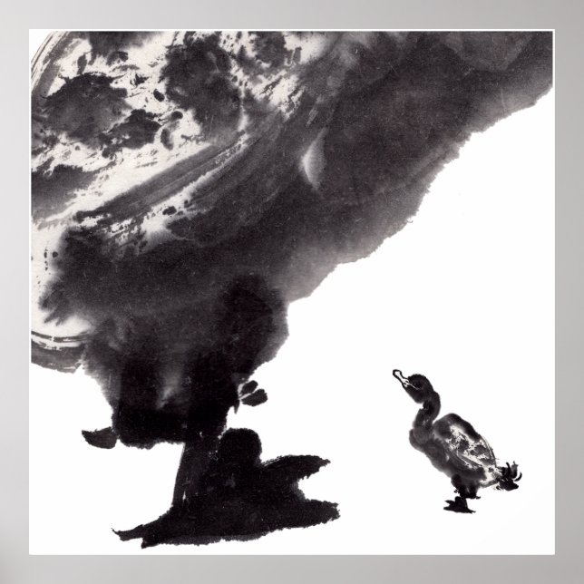 Poster Chinesische Kunst mit Entenmotiv (Frente)