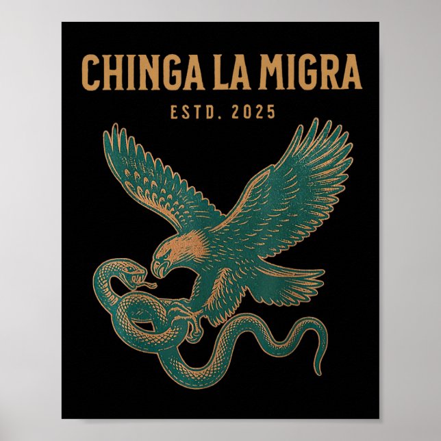 Poster Chinga La Migra Pró Imigração Fascismo Direitos Hu (Frente)