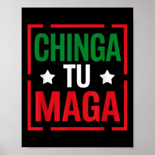 Poster Chinga Tu Engraçado Orgulho Mexicano do Tee Políti