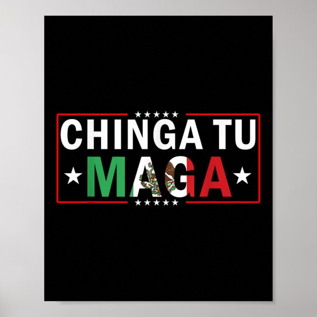 Poster Chinga Tu Mexico Flag Design (Frente)