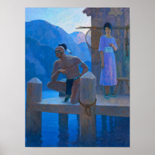 Poster Chingachgook por Newell Convers Wyeth