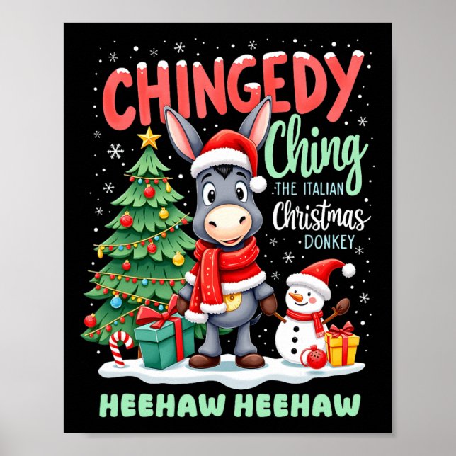 Poster Chingedy Ching The Italiana Christmas Donkey Heeha (Frente)