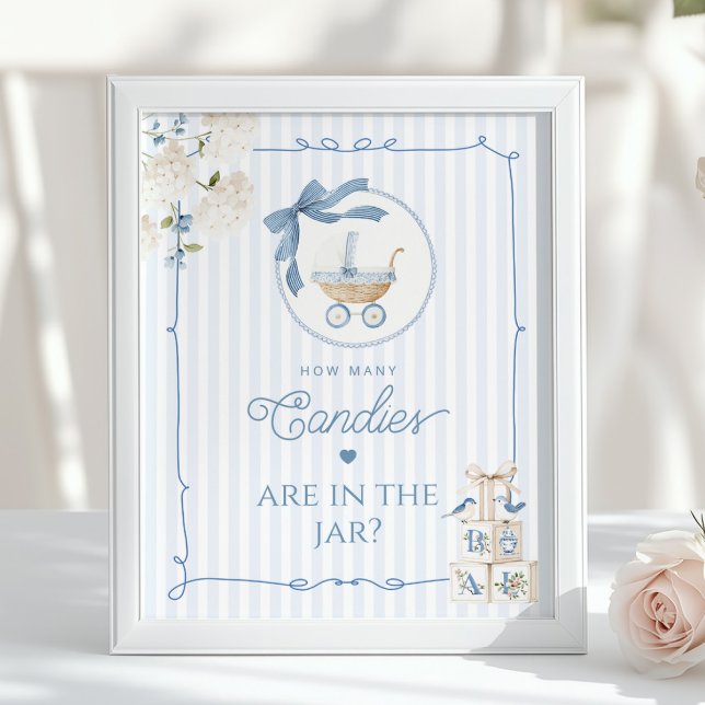 Poster Chinoiserie Vintage Carriage How many Candies game (Criador carregado)