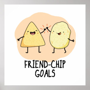 Poster Chip Pun Cute de Metas de Amigo