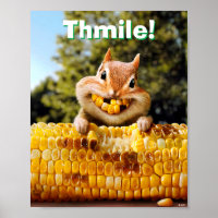 Chipmunk Eating Corn