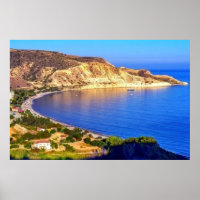 Chipre Pissouri Bay Panorâmica View Fotografia