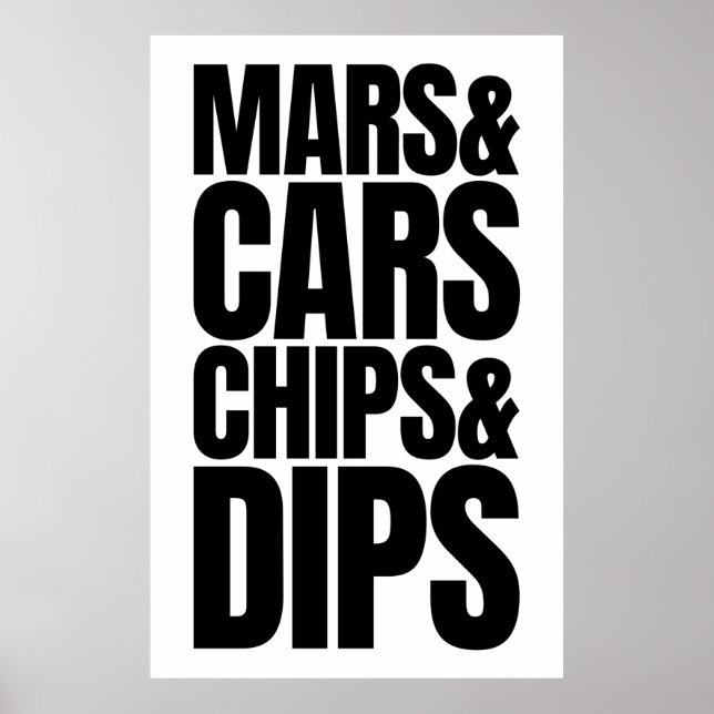 Poster Chips e Dips de Marte e Carros - Biografia do Elon (Frente)