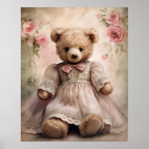 Poster Chique Antiguidade Ursinho