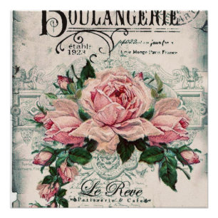 Pôster chique, dissociação, vitoriano, chic francês, p