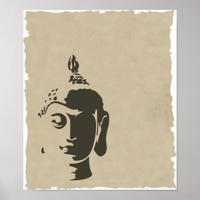 Pôster Chique elegante do Vintage buddha hipster zen (Frente)