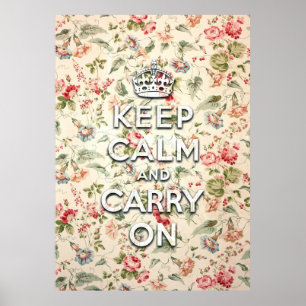 Poster Chique fique calmo e carregar ligado
