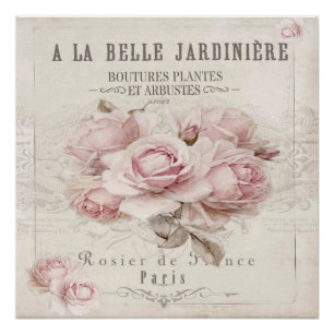 Pôster chique,rústico,vintage,floral,colagem,país,