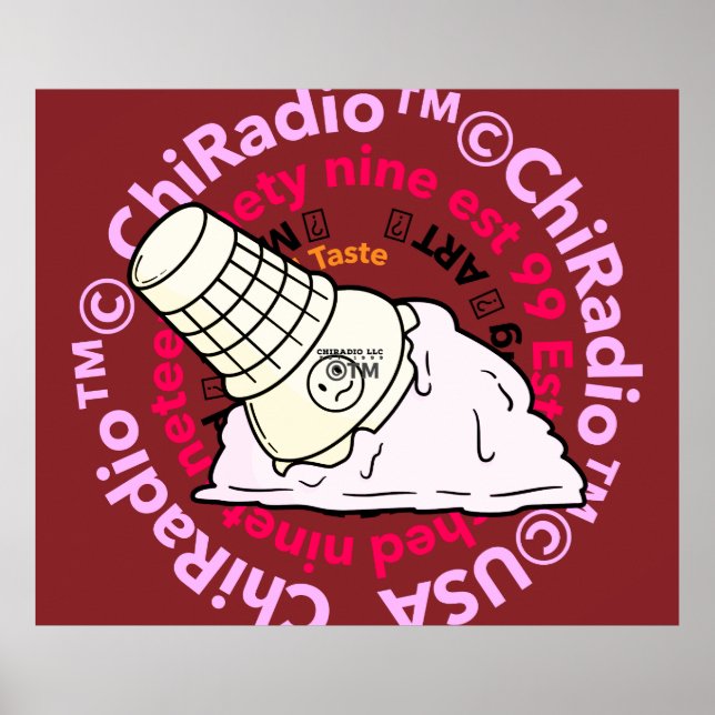 Poster ChiRadioLLC ™ IceCream (Frente)