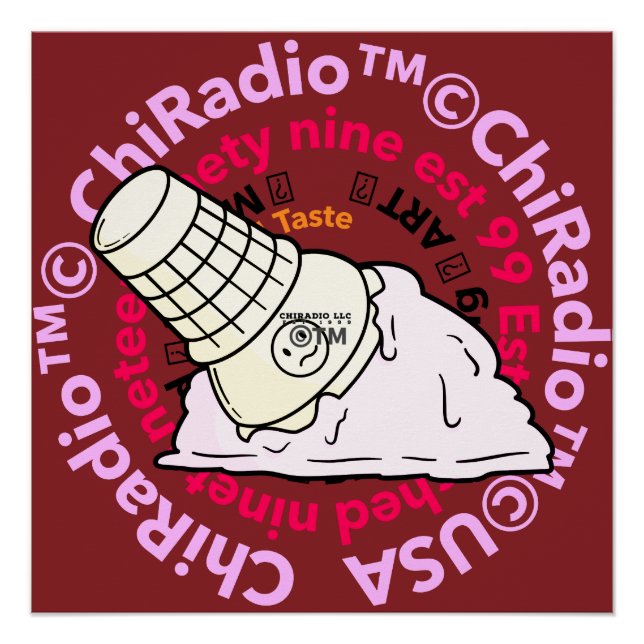 Pôster ChiRadioLLC ™ IceCream (Frente)