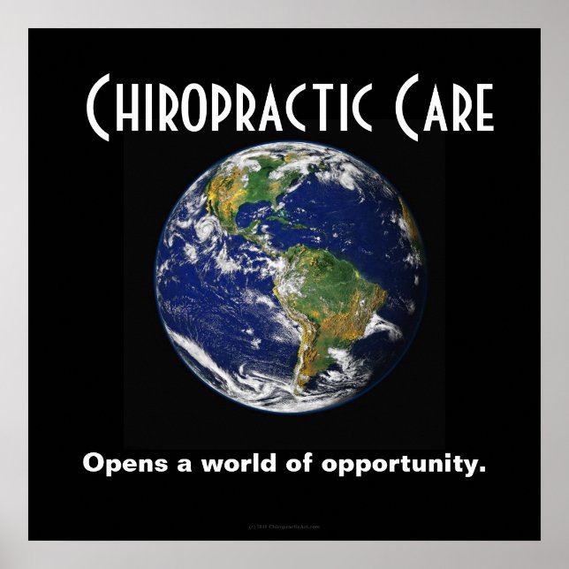 Poster Chiropractic: Abre um Mundo de Oportunidade (Frente)