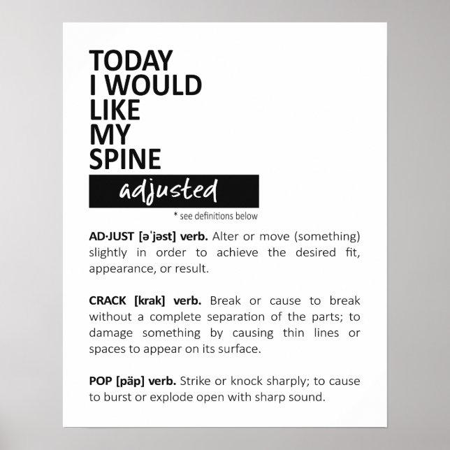 Poster Chiropractic Art, Chiropractic Poster, Chiro  (Frente)