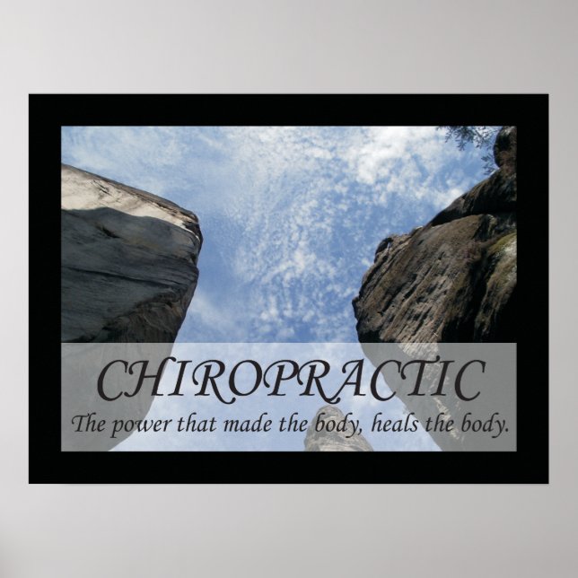 Poster Chiropractic cura o corpo canta frases (Frente)