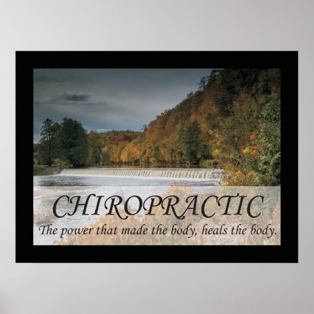 Poster Chiropractic cura o corpo canta frases (Frente)