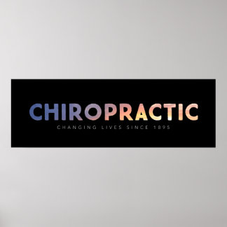 Pôster Chiropractic - Desde 1895 (preto)