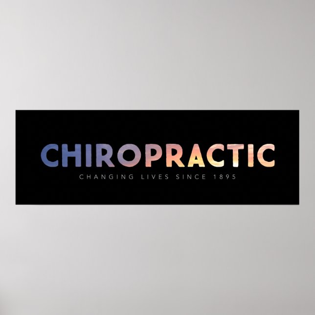 Pôster Chiropractic - Desde 1895 (preto) (Frente)