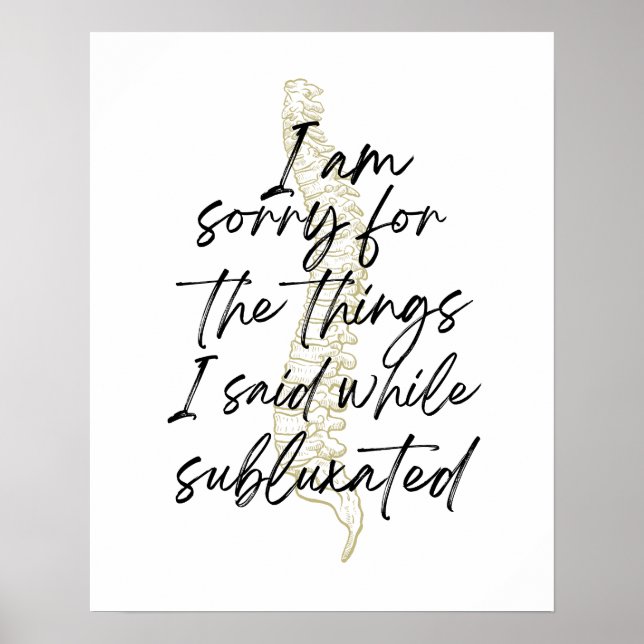 Poster Chiropractic poster, chiropractor gift, chiro  (Frente)