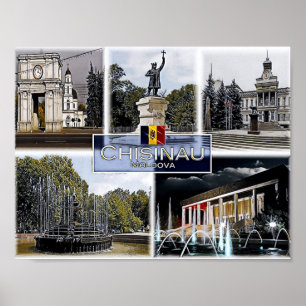 Poster Chisinau - Moldávia - Mosaico -