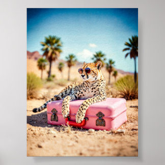 Poster Chita Viagem Impressão, Retro Desert Wall Art, Ros