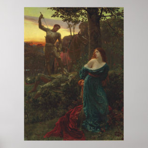 Poster Chivalry por Frank Bernard Dicksee