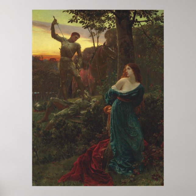 Poster Chivalry por Frank Bernard Dicksee (Frente)