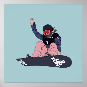 Poster Chloe Kim Snowboarder