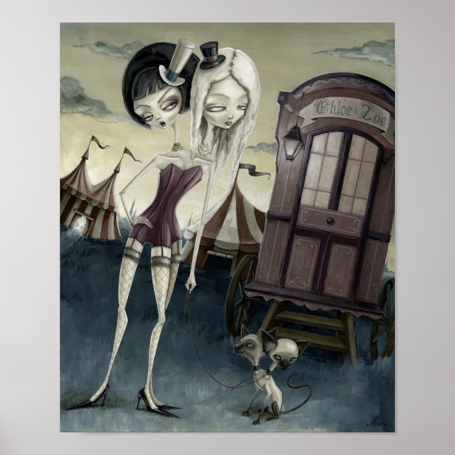 Pôster Chloe, Zoe E Os Gatinhos Siameses (Frente)