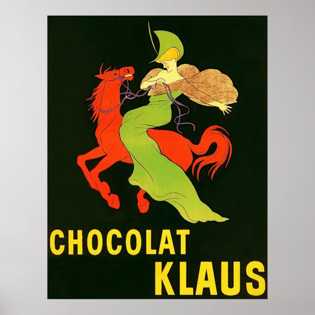 Poster Chocolat Klaus ~ Vintage Anúncio Francês. (Frente)